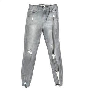 My Girls High-Waisted Skinny Gray Jeans - Sz 28